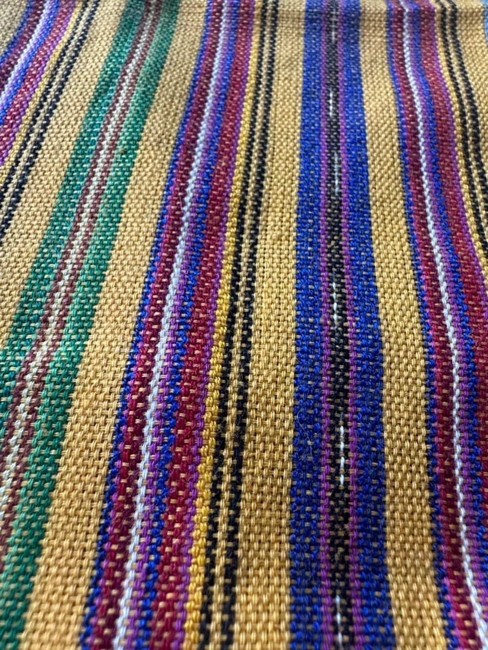 Handmade Authentic Guatemalan Cotton Striped Multicolor Kitchen Napkins Set of 2